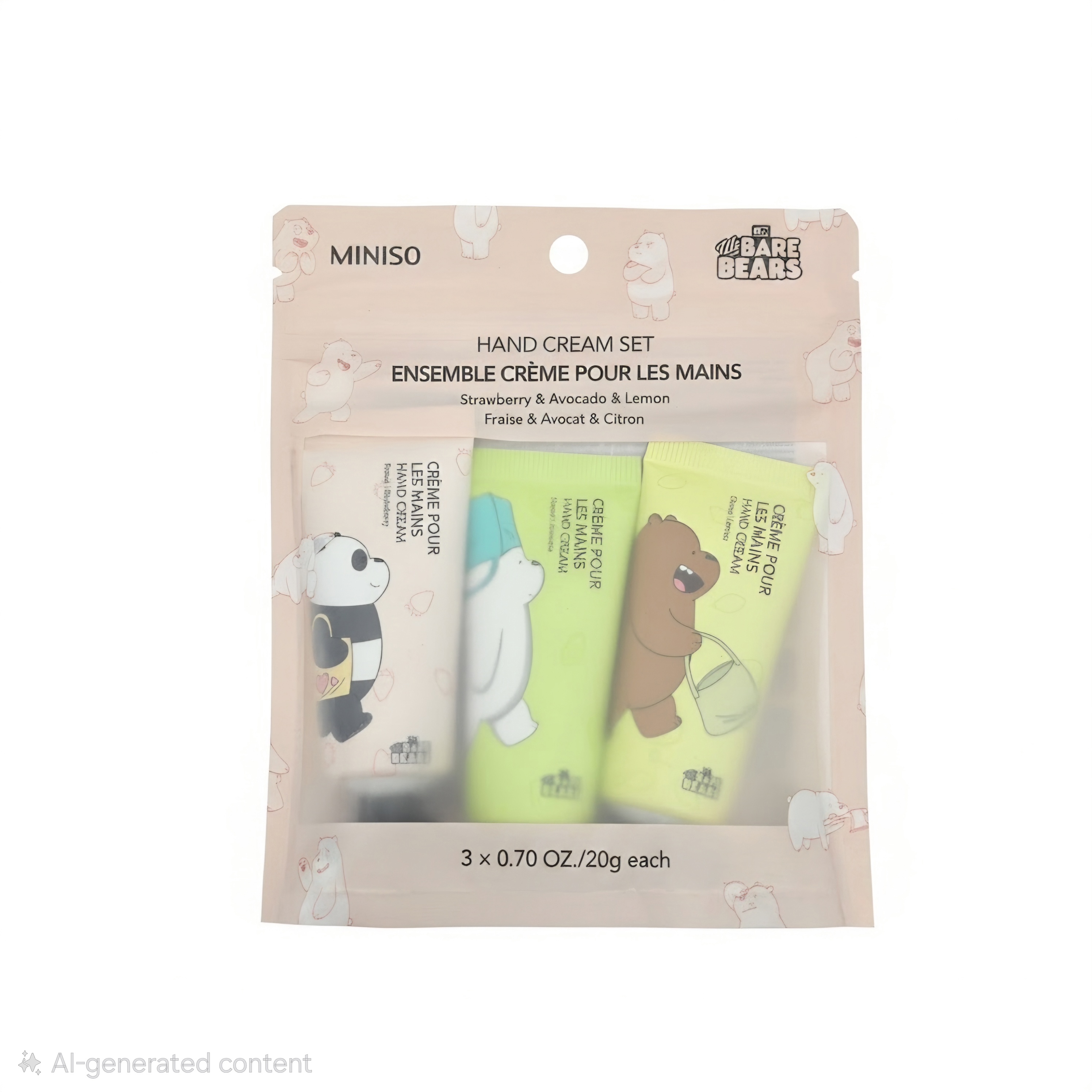 Hand cream set strawberry & avocat & lemon